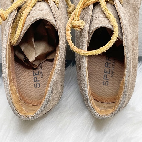 Sperry Top-Sider Tan Ankle Wedge Booties Size 6 - Picture 8 of 10